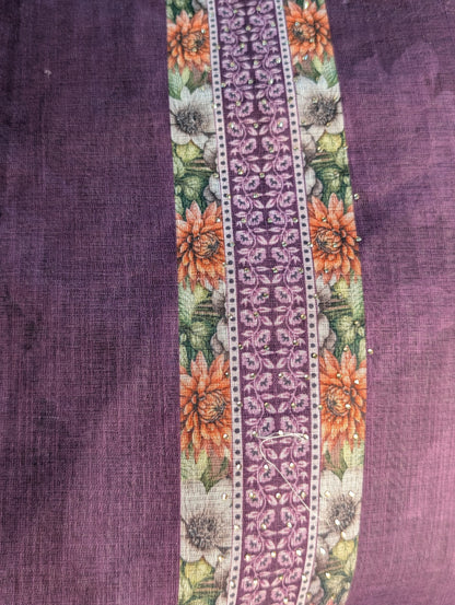 Elegant Floral Printed Cotton Suit Set with Soft Dupatta | Premium Unstitched Dress Material | Available in 4 Beautiful Colors