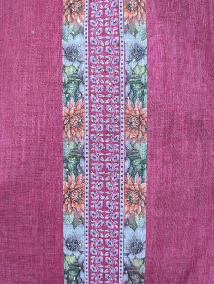 Elegant Floral Printed Cotton Suit Set with Soft Dupatta | Premium Unstitched Dress Material | Available in 4 Beautiful Colors