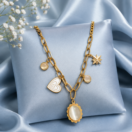 Celeste Charm Layered Gold Necklace