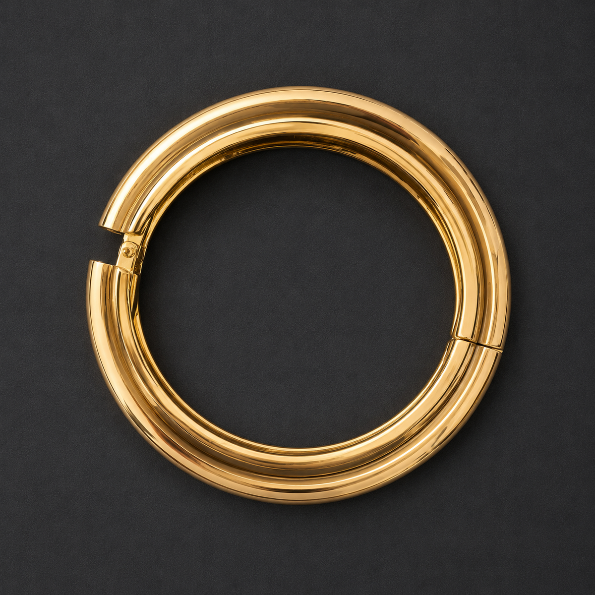 Classic Gold-Tone Hinged Bangle Bracelet for Women | Sleek Minimalist Statement Bracelet