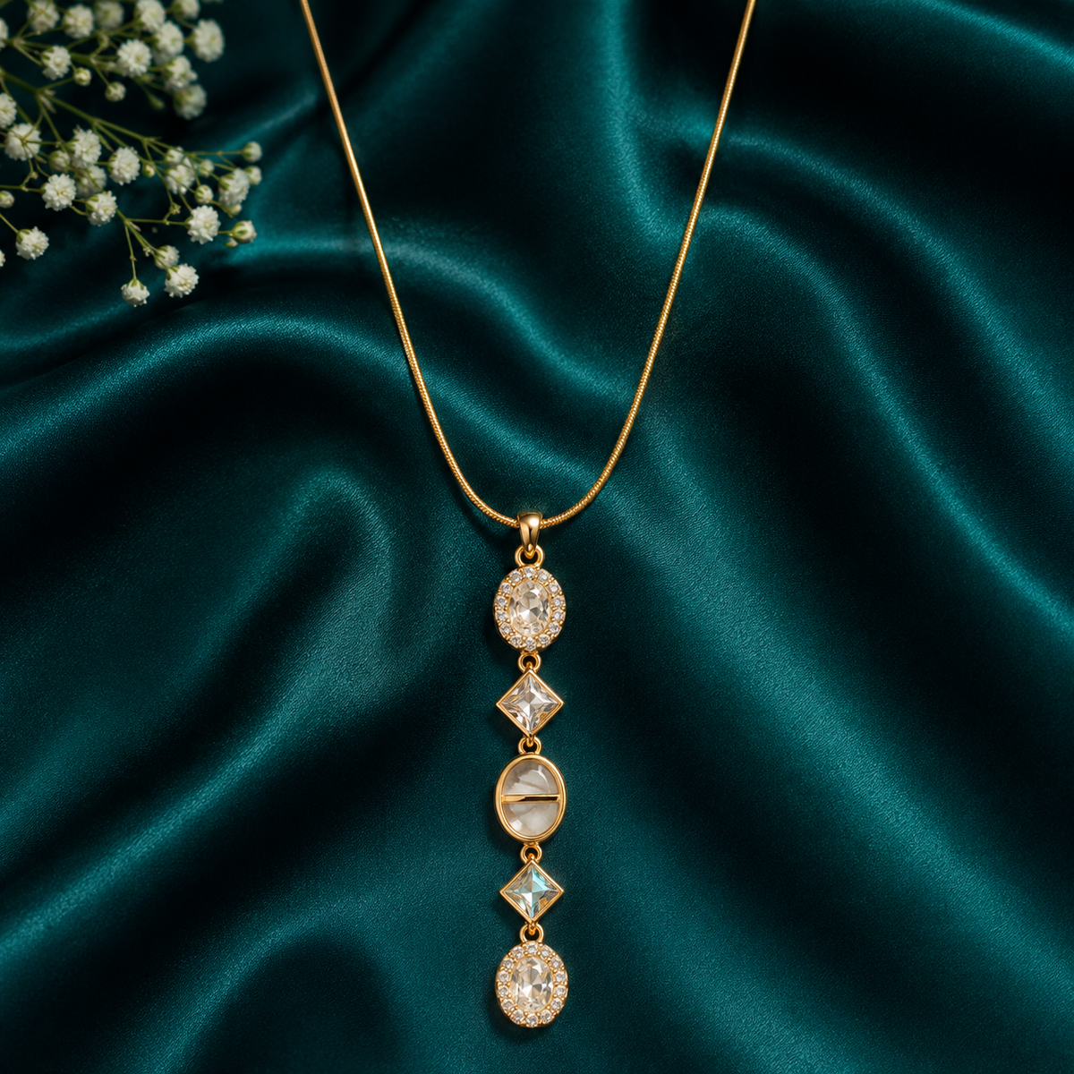 Aurora Luxe Crystal Drop Necklace