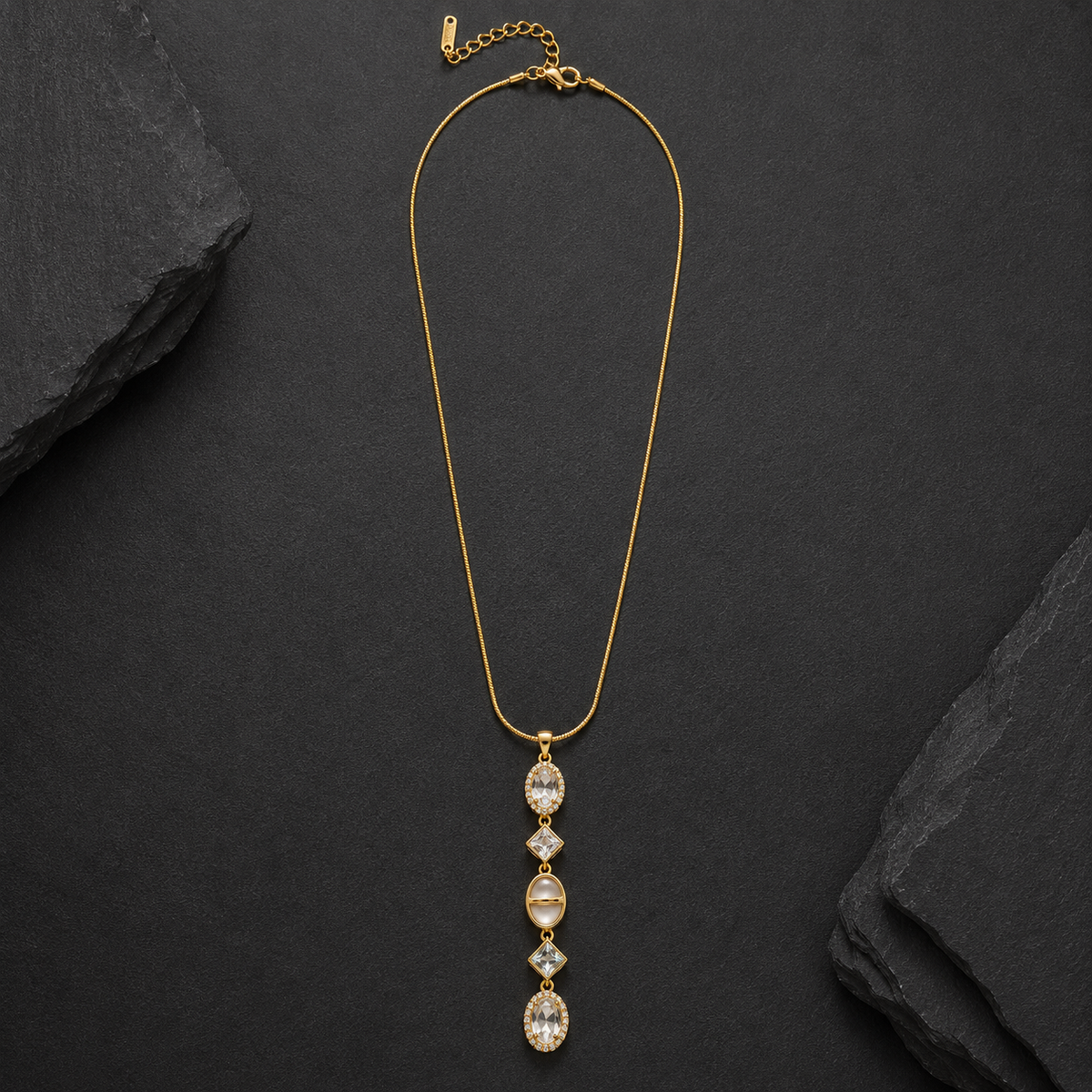 Aurora Luxe Crystal Drop Necklace