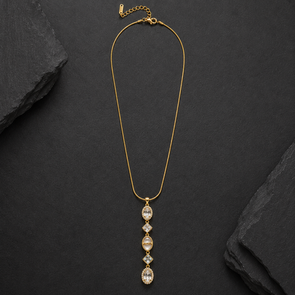 Aurora Luxe Crystal Drop Necklace