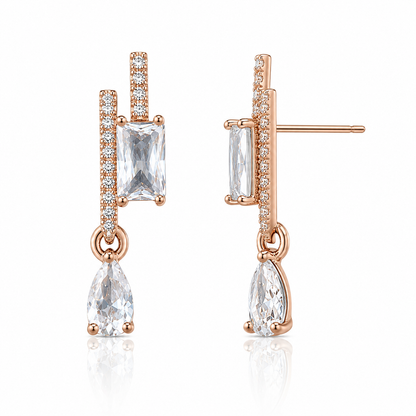 Elegant CZ Teardrop Drop Earrings for Women | Party & Wedding Wear Jewellery