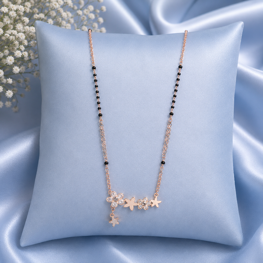 Blossom Star Rose Gold Charm Necklace