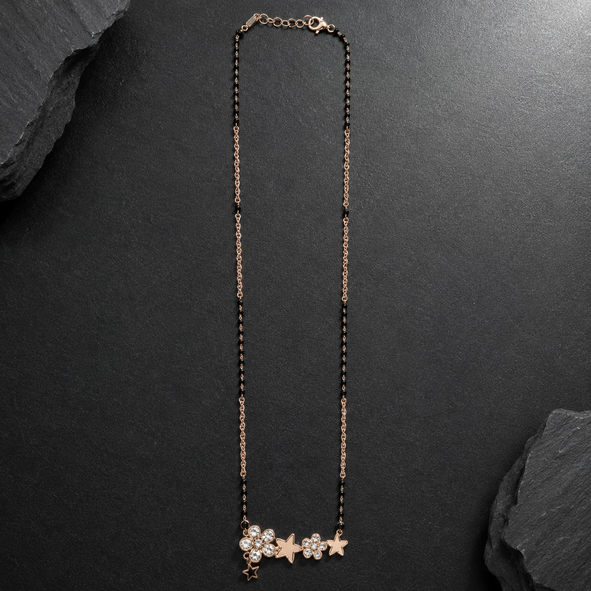 Blossom Star Rose Gold Charm Necklace