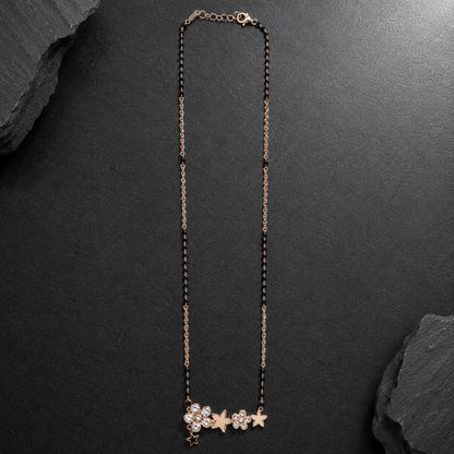 Blossom Star Rose Gold Charm Necklace