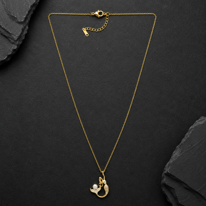 Ocean Pearl Mermaid Pendant Necklace