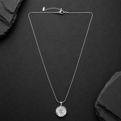 Silver Bloom Rose Pendant Necklace