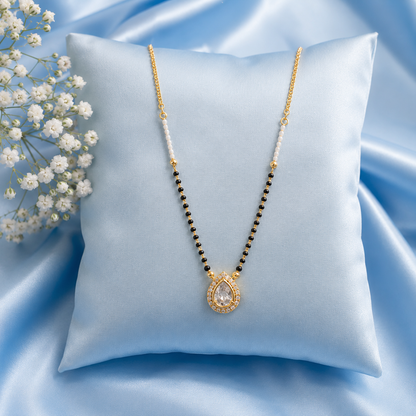 Royal Teardrop Crystal Mangalsutra Necklace