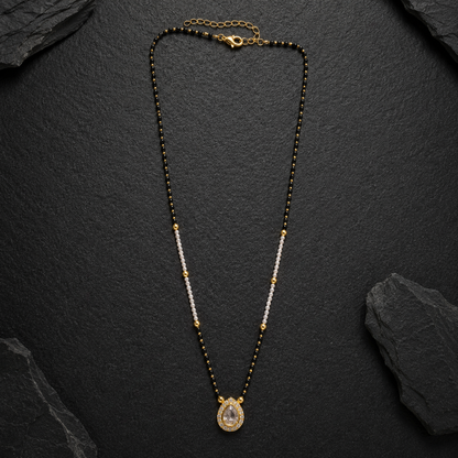Royal Teardrop Crystal Mangalsutra Necklace
