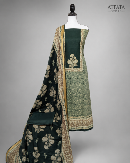Atpata Store Floral Print Unstitched Suit Set with Dupatta – 4 Color Variants