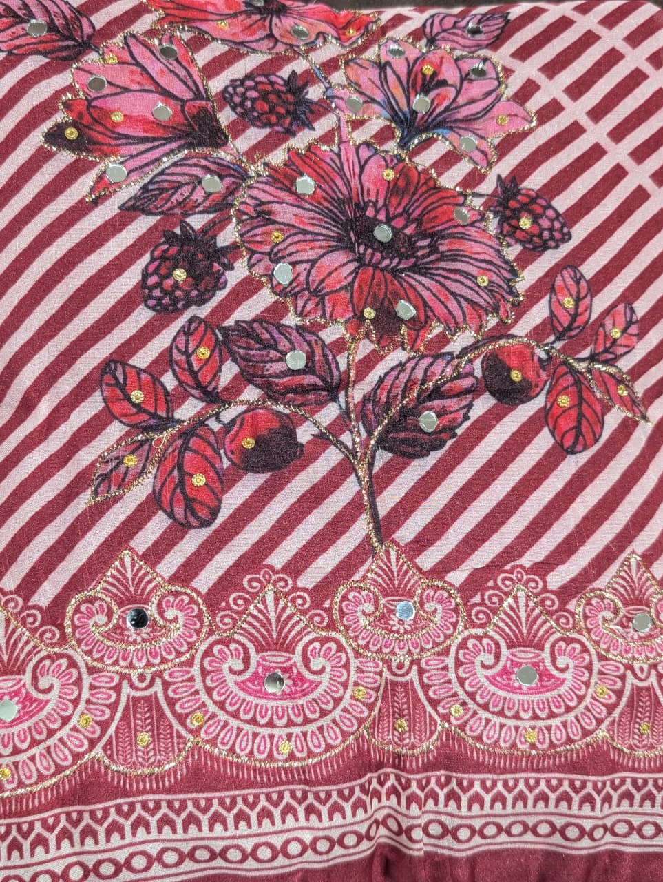Premium Printed Unstitched Suit with Dupatta – 5 Colors Available