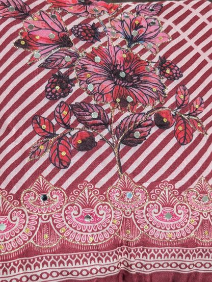Premium Printed Unstitched Suit with Dupatta – 5 Colors Available